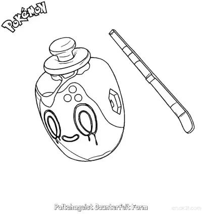 Free printable Poltchageist Counterfeit Form2 Coloring Page - Free Printable Pokemon Coloring Sheets coloring page